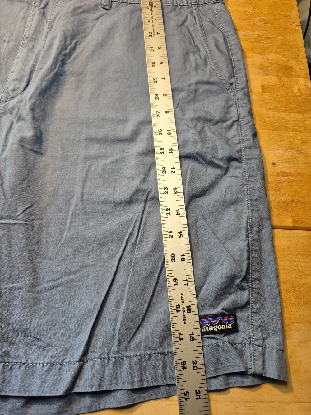 Patagonia Men's Light Slate Blue Flat Front Shorts